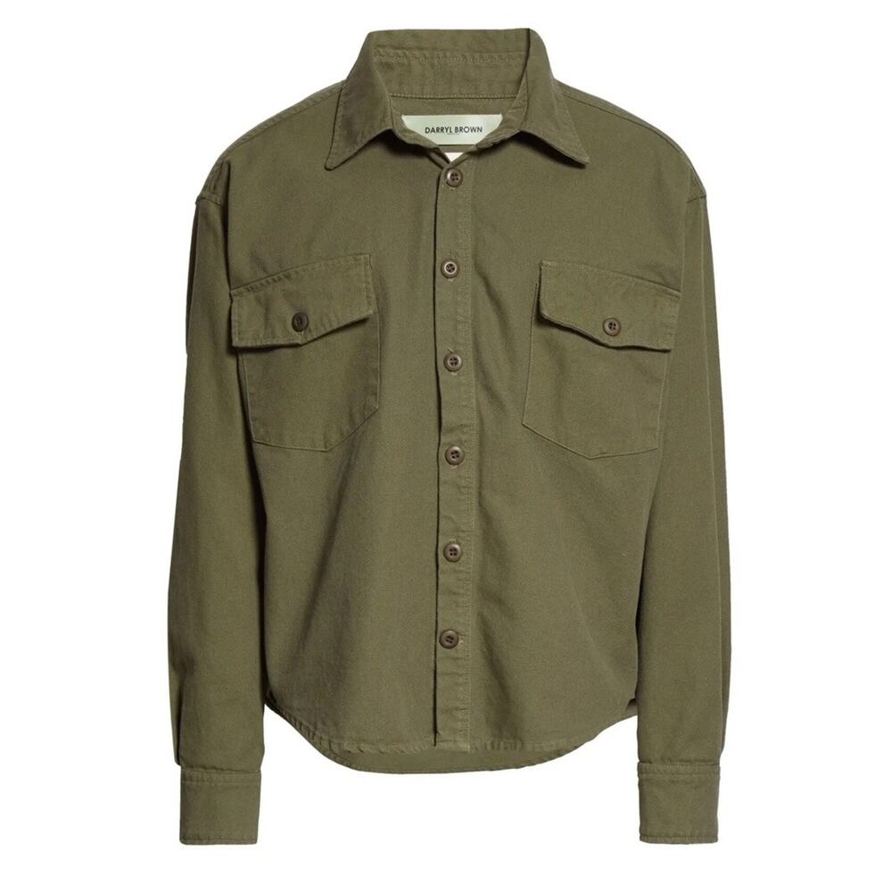 Darryl Brown Yeezy Kanye Military Green Toledo Work Shirt Size XL Made In USA